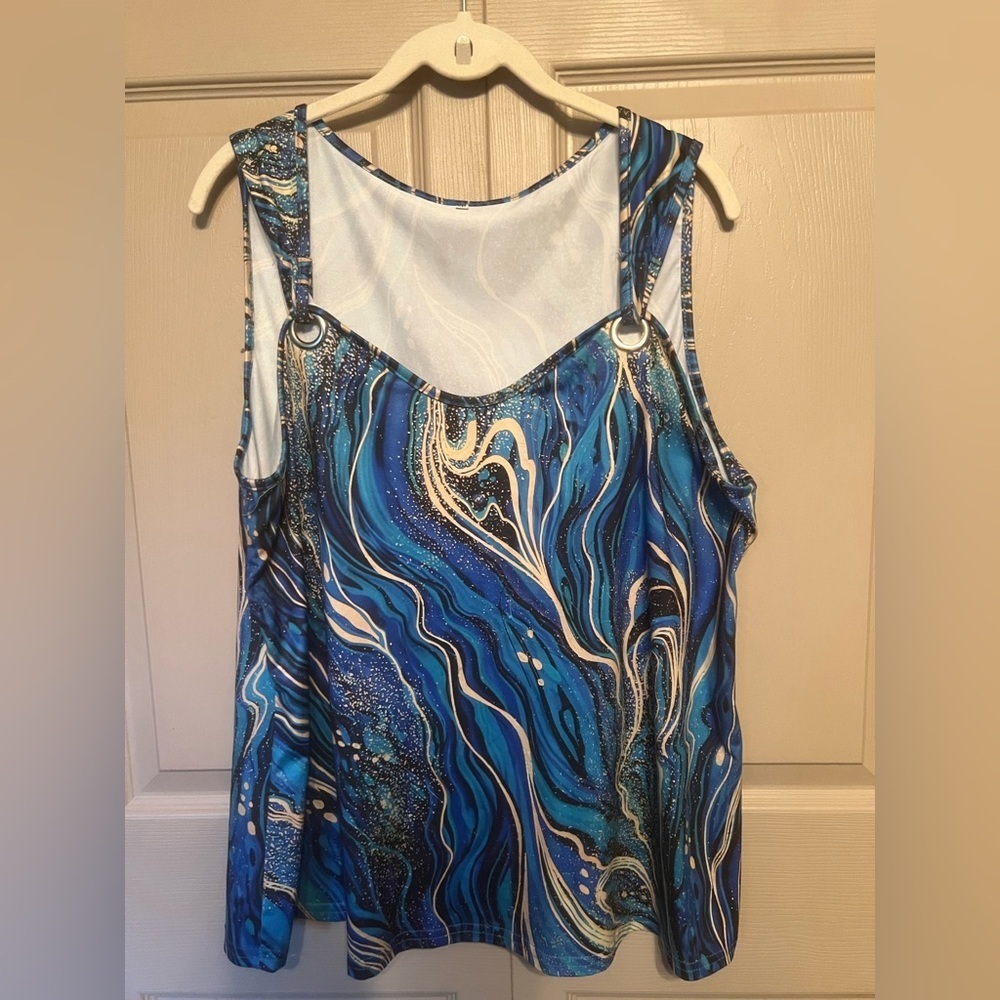 Blue Swirl Women's Top